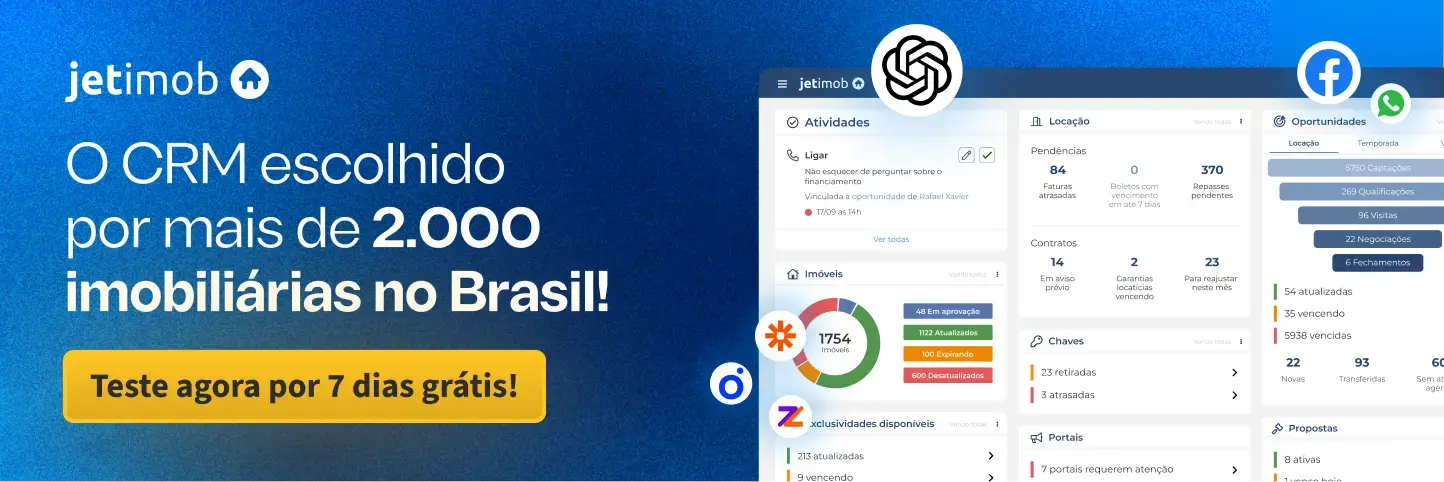 Imagem do crm imobiliário da Jetimob. Imagem do crm imobiliário da Jetimob.